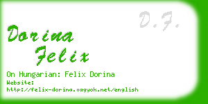 dorina felix business card